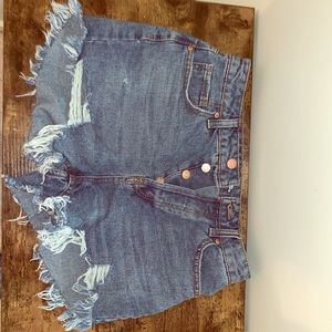Target Jean Shorts- High waisted- Very stretchy